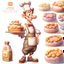 Placeholder: a cartoon character thirty years old confectioner , an ultrafine detailed painting by senior character artist, featured on polycount, sots art, artstation hd, 2d game art, behance hd