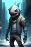 Placeholder: urban humanoid wereshark