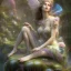 Placeholder: high-quality, fine-detail beautiful, stunning fairy sitting on a skull, flowers, clear reflective lake, tranquil, gorgeous, 8k resolution, intricate, digital art, detailed matte, volumetric lighting, George Grie, Anne Dittman, Anne Stokes, Lisa Parker, Selina French,