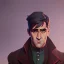 Placeholder: Portrait of a 30 year old warlock like Colin Farrell, Sherlock Holmes and Mary Poppins