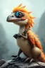 Placeholder: cyberpunk dinosaur weasel bird with cute fur