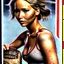 Placeholder: Jennifer Lawrence on a baseball card