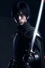 Placeholder: young black hair adult royal guard swordsman with rapier