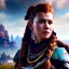 Placeholder: portrait of beautiful busty Aloy (Horizon Zero Dawn) painting by Brom , oil on canvas, cinematic composition, extreme detail,fit full head inside picture,8k