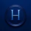 Placeholder: Logo Simple personal “HM”, in navy blue