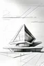 Placeholder: boceto a lineas de centro educativo con una forma arquitectonica de U en elevación