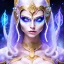 Placeholder: cosmic mage, elf, female, battle mage, cosmic sword, epic, cosmic magic, staff, long ears, white hair, face details, odd-eyes, pale skin, detailed eyes, jewellery, broad shoulders, glowing eyes, sharp ears, cosmic clothes, bright eyes, cosmic eyes