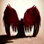 Placeholder: burgundy angel wings