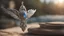 Placeholder: Photoreal gorgeous heavenly radiant silver winged amulet, as bright as the sun, in the style of fantasy movies, photorealistic, shot on Hasselblad h6d-400c, zeiss prime lens, bokeh like f/0.8, tilt-shift lens 8k, high detail, smooth render, unreal engine 5, cinema 4d, HDR, dust effect, vivid colors