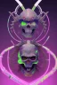 Placeholder: Neon skeleton samurai