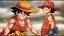 Placeholder: goku with luffy hat