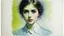 Placeholder: European ink print Felt needle Bromoil print woman pastel Flux Schnell