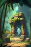 Placeholder: Lost Temple realistic cartoon jungle