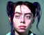 Placeholder: Billie Eilish, ying in the bathroom, ((covering his chest))