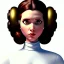 Placeholder: extrem tim burton style and disney style of princess leia, sharp focus,