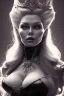 Placeholder: Brigitte Bardot as evil queen in black leather, leather, busty, cleavage, angry, stern look. character design by cory loftis, fenghua zhong, ryohei hase, ismail inceoglu and ruan jia. unreal engine 5, artistic lighting, highly detailed, photorealistic, fantasy.