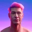 Placeholder: Vaporwave adult male