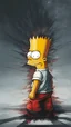 Placeholder: A ultra realistic poster of Bart Simpson in the red matrix , by Daniel Castan :: Carne Griffiths :: Andreas Lie :: Russ Mills :: Leonid Afremov, dark background, high detail