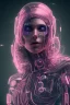 Placeholder: cyberpunk, head, women, portrai, tron, cyborg, robot, cyborg, pink hair, seven , perfekt, real, dream, hr giger