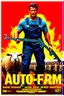 Placeholder: "Design a 90s-style action movie poster titled 'AUTOfarm.' Feature a heroic mechanic in the foreground, fiercely battling thousands of adversaries with a spanner. In the background, include a determined sheep wielding a machine gun. Capture the high-energy, gritty aesthetic of classic 90s action films, with intense and dynamic elements. Prominently display the subtitle 'BMI - BMI Suckin-p-p' in bold, impactful lettering."