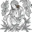 Placeholder: outline art for stoners coloring pages with A very simple and minimal design featuring A reggae-inspired scene with a Bob Marley-esque character playing music surrounded by smoke, white background, sketch style, fully body, only use outline, mandala style, clean line art, white background, no shadows and clear and well outlined