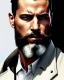 Placeholder: "MIddle aged white human male, with a trimmed but uneven beard, piercing eyes with slick back hair, full-scale head and shoulders portrait, 8k resolution concept art portrait by Greg Rutkowski, Artgerm, WLOP, Alphonse Mucha dynamic lighting hyperdetailed intricately detailed Splash art trending on Artstation triadic colors Unreal Engine 5 volumetric lighting Splash art fantasy"