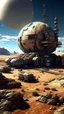 Placeholder: sci fi planet, space station, desert