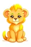 Placeholder: cute little lion sitting