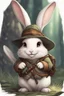 Placeholder: Cute chubby bunny floppy ears adventurer dnd art realism