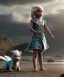 Placeholder: Daenerys Targaryen toddler, full body, dramatic lighting, angry, hyper realistic,