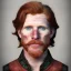 Placeholder: Portrait of Courtney Gains as a ruggedly handsome but joyful roguish pirate, charismatic, attractive male, masculine, perfect, precisely detailed, lightly freckled face, meticulously detailed multi-hued ginger carrot colored cherry fire red hair; Malachai of the corn; fantasy, intricate, elegant, highly detailed, digital painting, artstation, concept art, matte, sharp focus, illustration, art by artgerm and greg rutkowski and alphonse mucha