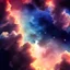 Placeholder: Watercolor blue sky color background with clouds and sparkling. Galaxy, universe, blue watercolor background