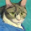 Placeholder: Portrait of a cat by Van Gogh