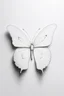 Placeholder: A Minimalist white ink pencil and white drawing of white a butterfly in a white background