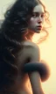 Placeholder: porno model , cute, beautiful, long hair, wavy hair, curly hair، black eyes, head and shoulders portrait, cinematic, 8k, resolution concept art portrait by Greg Rutkowski, Artgerm, WLOP, Alphonse Mucha dynamic lighting hyperdetailed intricately detailed