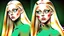 Placeholder: A woman who had green eyes and long blond hair that she wore in elaborate coiffures. Being known as someone at the height of fashion, prior to her disappearance, she favored wearing green and golden outfits to match her physical features.