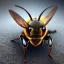 Placeholder: depth of field, cyborg bee, macro lens, hyperphoorealstic, ultra detail, elegant