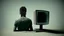 Placeholder: man no head, with monitor as head,