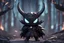 Placeholder: Chibi Hollow knight venom in 8k solo leveling shadow artstyle, in the style of fairy academia, hollow knight them, mask, close picture, neon lights, intricate details, highly detailed, high details, detailed portrait, masterpiece,ultra detailed, ultra quality