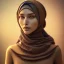 Placeholder: close up portrait of woman in hijab, fine detail, highly intricate, modern surrealism painting, defined cracks and breaks, high-quality, volumetric lighting, 8k, ultrahd, George Grie, Marco Escobedo, Igor Morski,Brian Froud, Howard Lyon, Selina French,