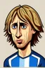 Placeholder: Luka Modric Croatian soccer player 2d cartoon