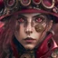 Placeholder: steampunk girl, intricately detailed, darkred tones, 8k, macro photography,