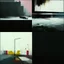 Placeholder: Minimal abstract oil paintings of a desolate 1960s carpark. Illuminated by a spotlights. On the floor are concrete fragments and road markings . In the dark mysterious style of Justin Mortimer and Francis Bacon.