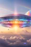 Placeholder: ufo rainbow, cité cristal très futuriste ultra moderne, ufos fleet, intergalactic,