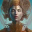 Placeholder: fantasy magic, intricate, sharp focus, illustration, highly detailed, digital painting, concept art, matte, art germ and Paul Lewin and Kehinde Wiley, masterpiece silver elephant head bronze Buddha Asian girl nice breast turquoise golden waves