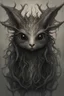 Placeholder: olpntng style, Cute little fantasy animal dark creature, dark forest, 4k, symmetrical, soft lighting, detailed face, trending on artstation, intricate details, highly detailed, pencil drawing, sketching, unreal engine, Brian Froud, oil painting, heavy strokes, paint dripping, oil painting, heavy strokes, paint dripping