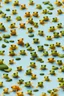 Placeholder: Lots of very tiny frogs on a plain background