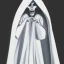 Placeholder: Pale white noferatu with two faces in white robes