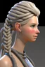 Placeholder: female 3d character hair
