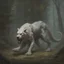 Placeholder: dnd, ghost smilodon, 2 large fang, fantasy,